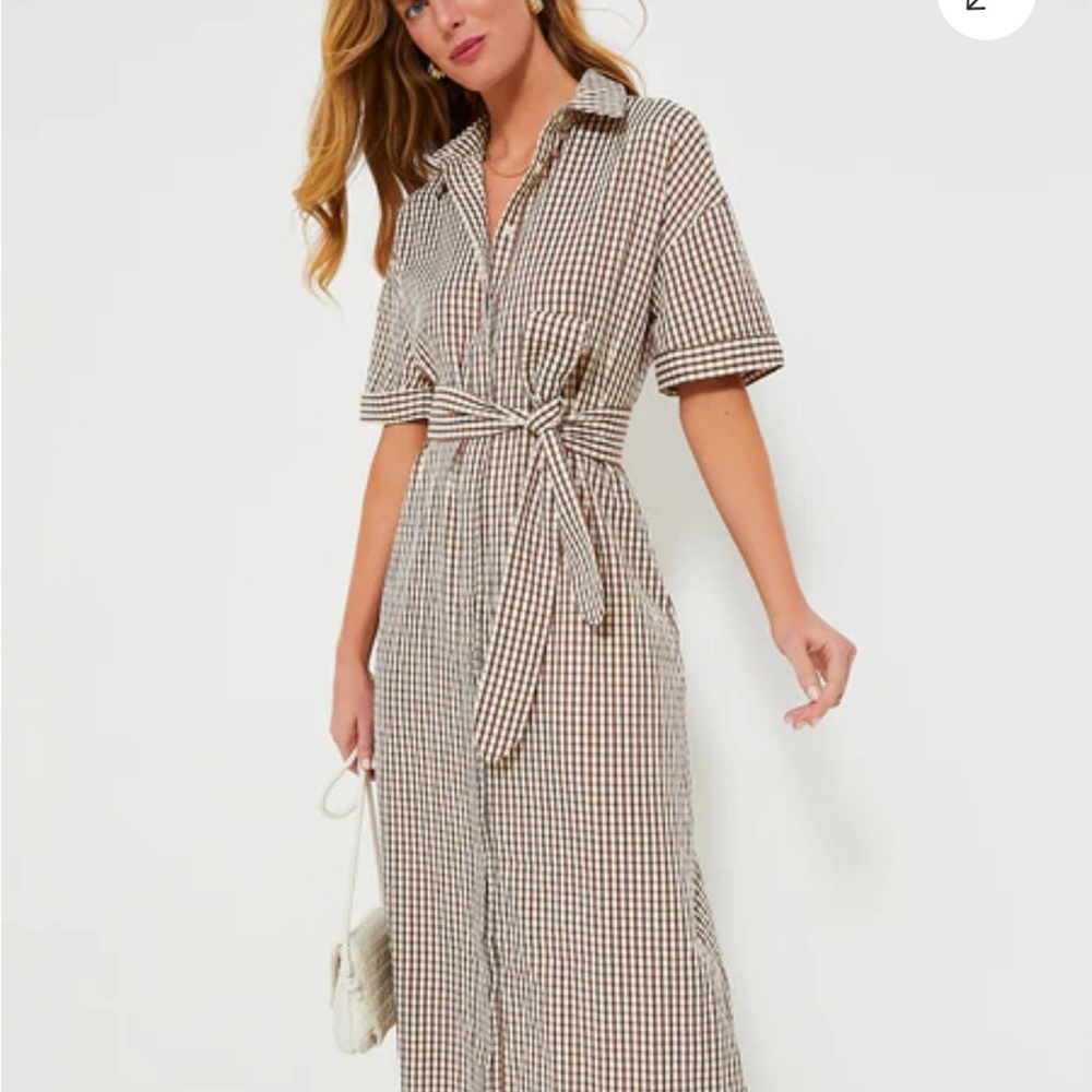 Tuckernuck POMANDER PLACE
Brown Gingham Seersucker Zacara Dress